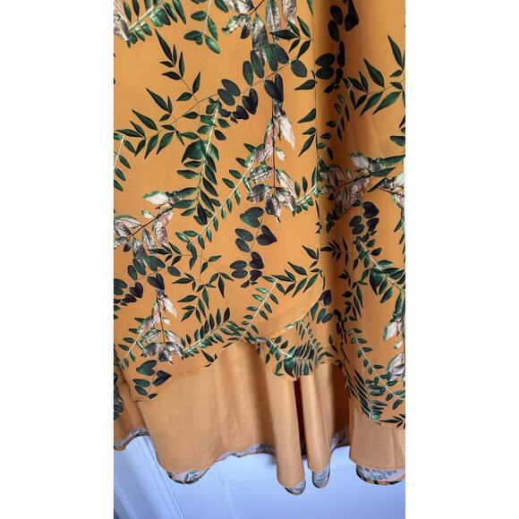 House of Harlow 1960 Revolve Floral Tie Wrap Robin Skirt in Mandarin Extra Small - Picture 5 of 11